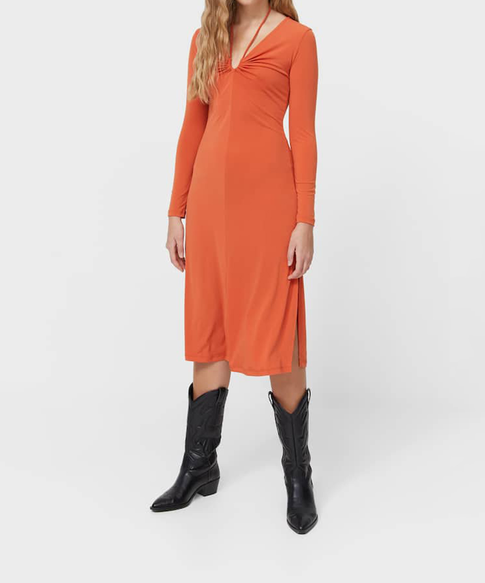 Rochie medie Stradivarius, portocaliu, L