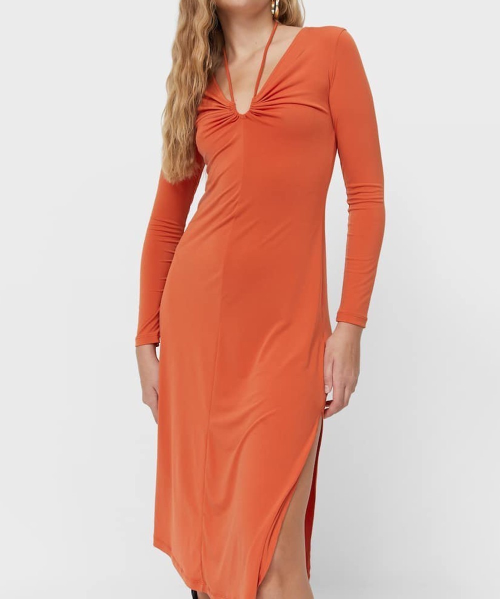 Rochie medie Stradivarius, portocaliu, L - 1 | YEO