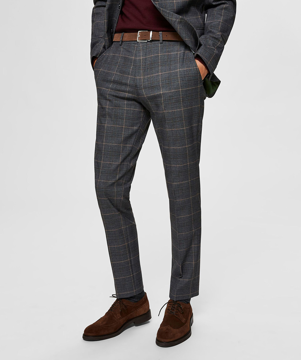 Pantaloni Selected, gri