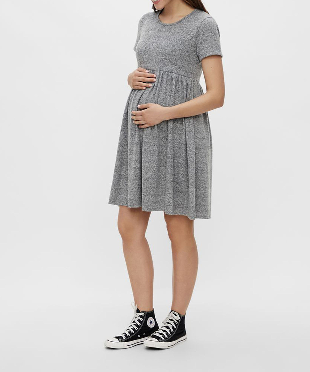 Rochie scurta Mamalicious, gri, XS