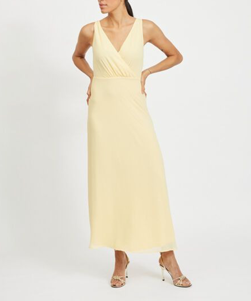 Rochie medie Vila, galben, 40
