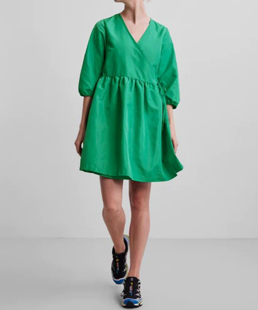 Rochie scurta Pieces, verde, L