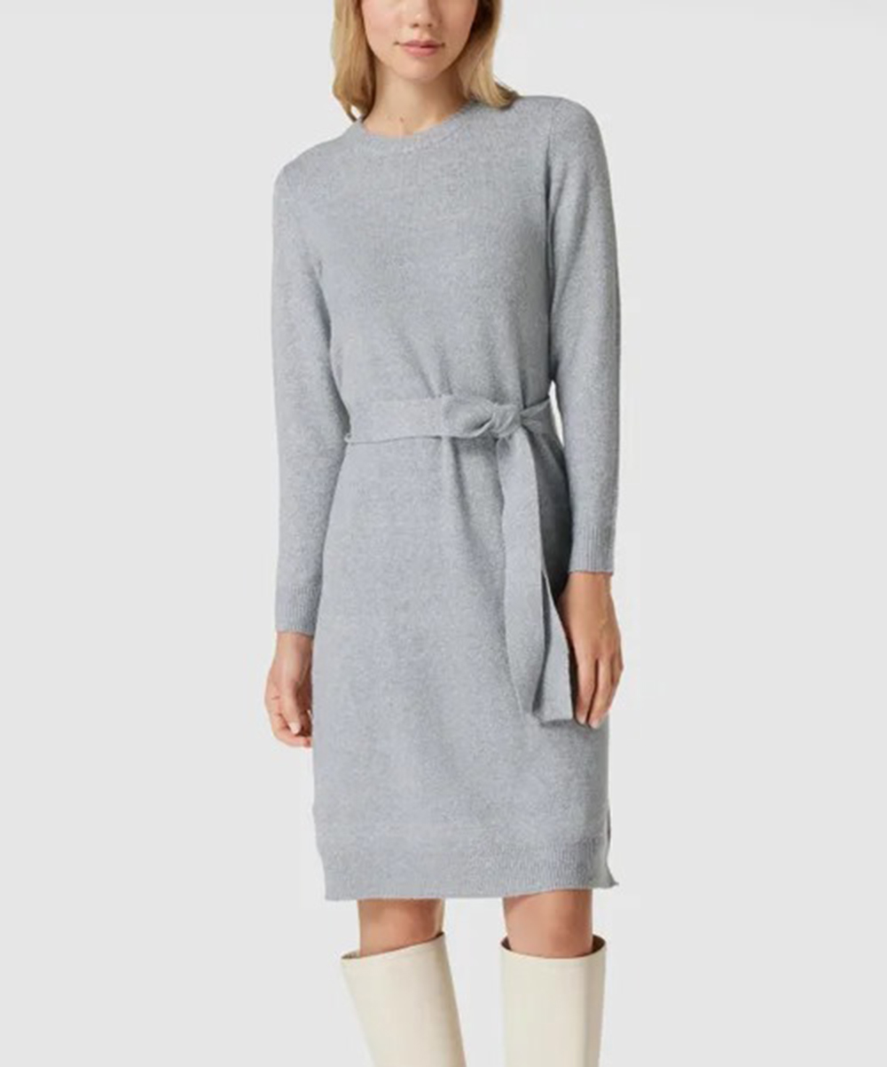 Rochie scurta Pieces, gri