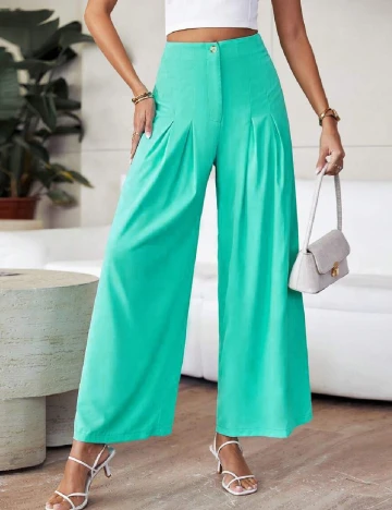 Pantaloni SHEIN, turcoaz Verde