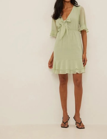 Rochie scurta NA-KD, verde, 40