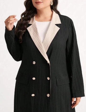 Cardigan SHEIN CURVE, negru Negru