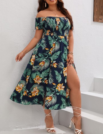 
						Rochie medie SHEIN CURVE, verde inchis