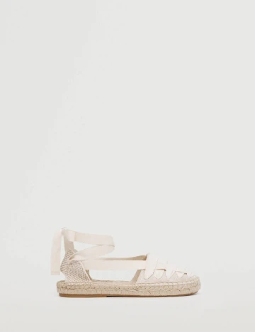 Espadrile Mango Kids, crem Crem