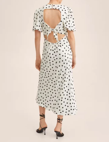 Rochie medie Mango, crem Crem