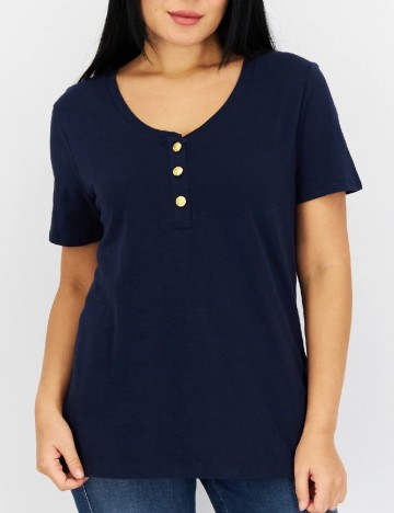 Tricou River Island, bleumarin