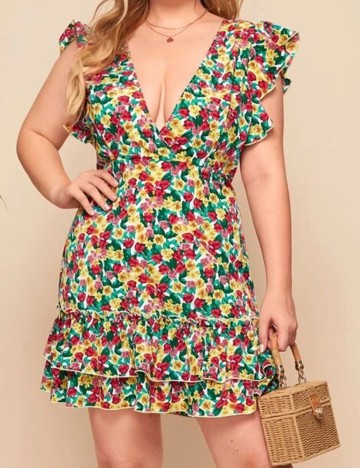 
						Rochie Scurta SHEIN CURVE, floral, 0 XL