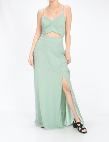 Rochie lunga SHEIN, verde, S
