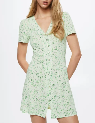 Rochie scurta Mango, verde Verde