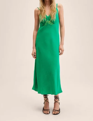 Rochie lunga Mango, verde Verde