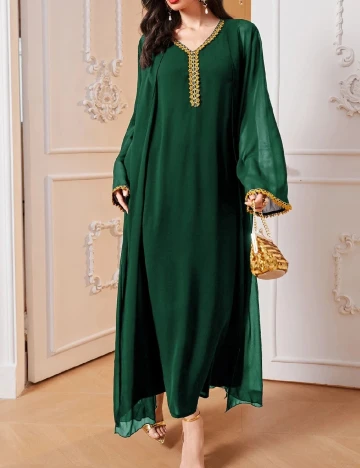 Rochie lunga SHEIN, verde inchis Verde