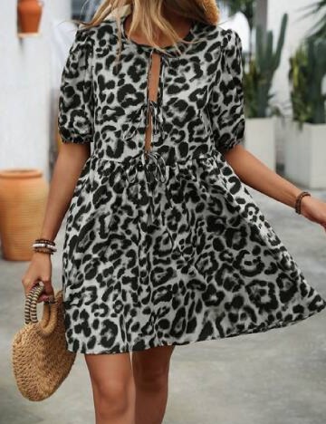 Rochie scurta SHEIN, animal print