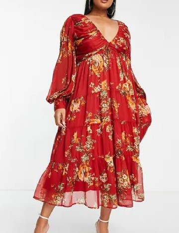 Rochie lunga ASOS Curve, floral print