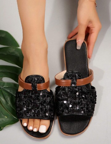 Slapi SHEIN, negru