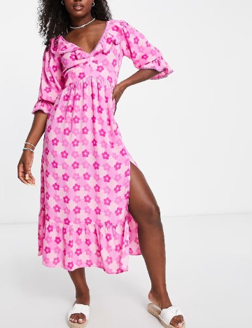 Rochie medie Miss Selfridge, roz