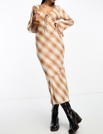 Rochie medie ASOS, maro