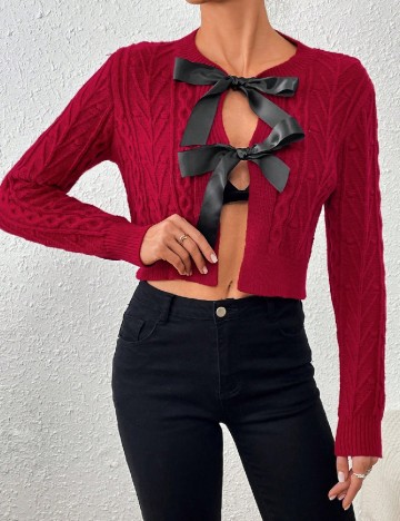 Cardigan SHEIN, rosu