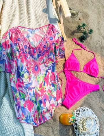 Compleu De Plaja SHEIN, roz