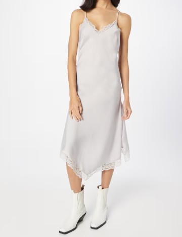 Rochie medie Weekday, gri deschis
