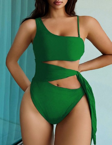 Costum de baie SHEIN, verde