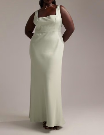 Rochie lunga ASOS Curve, verde