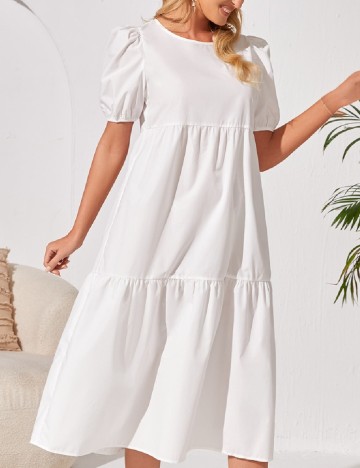 Rochie medie SHEIN, alb