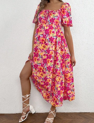 Rochie medie SHEIN Maternity, floral print
