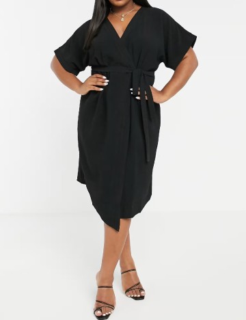 Rochie medie ASOS Curve, negru