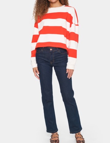 Bluza Saint Tropez, alb/rosu