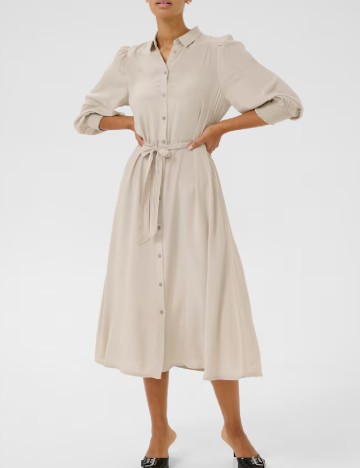 Rochie medie Kaffe, crem
