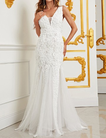 Rochie lunga Faeriesty, alb