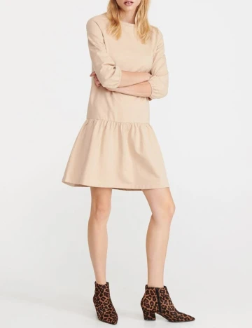 Rochie scurta Reserved, crem, XS Crem