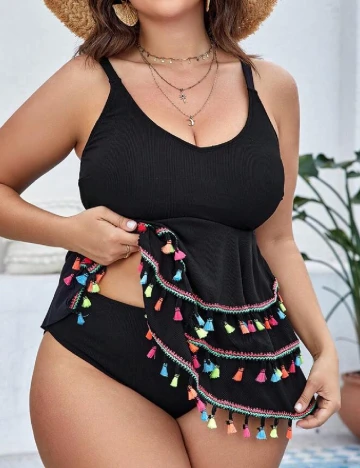 Costum de baie SHEIN CURVE, negru Negru