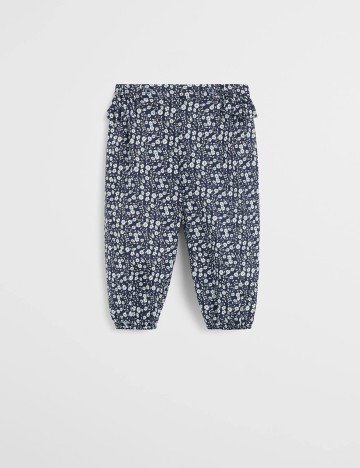 Pantaloni Mango Kids, bleumarin, 1-3 LUNI