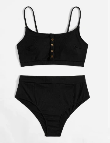 Costum de baie SHEIN CURVE, negru Negru