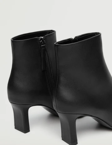 Botine Mango, negru Negru