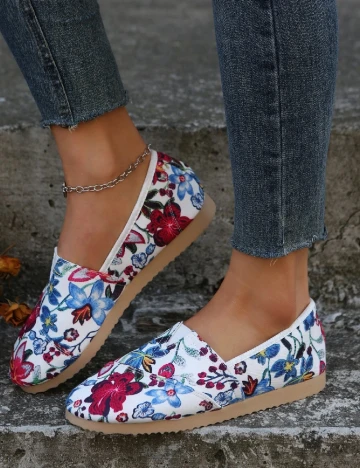 Espadrile SHEIN, floral print Floral print