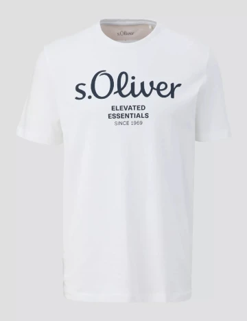 Tricou s.Oliver, alb Albastru