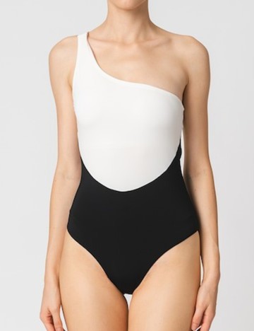 Costum de baie Vero Moda, alb-negru, M