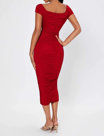 Rochie medie SHEIN, rosu, XS