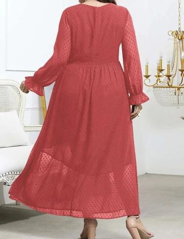 Rochie lunga SHEIN CURVE,Roz pudra inchis, 2XL