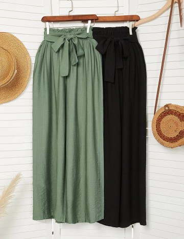 Set pantaloni SHEIN, negru/verde, XL