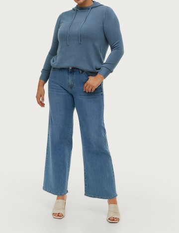 Hanorac Only Carmakoma, albastru, M-46/48