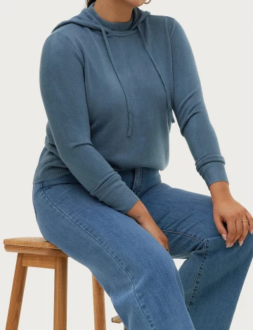 Hanorac Only Carmakoma, albastru, M-46/48