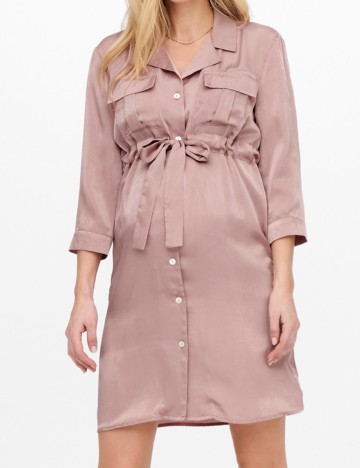 Rochie scurta Only Maternity, roz pudra, L