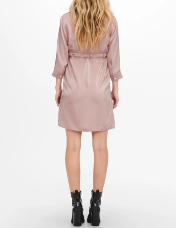 Rochie scurta Only Maternity, roz pudra, L